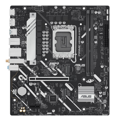 ASUS PRIME H810M-A WIFI – sort bundkort set ovenfra