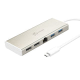 j5create JCD381-N – USB-C-dock med to HDMI-udgange – Porte set skråt