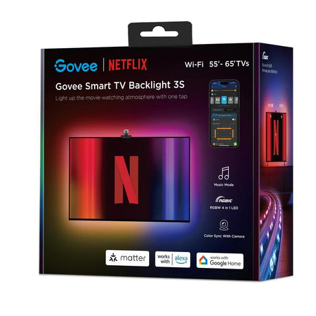 Govee Smart TV Backlight 3S Netflix Edition vist på emballagen
