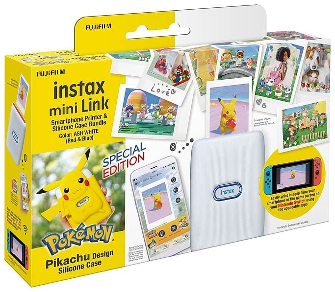 Fuji - Instax Mini link Compact Foto Printer - Pokemon Special Bundle Kit