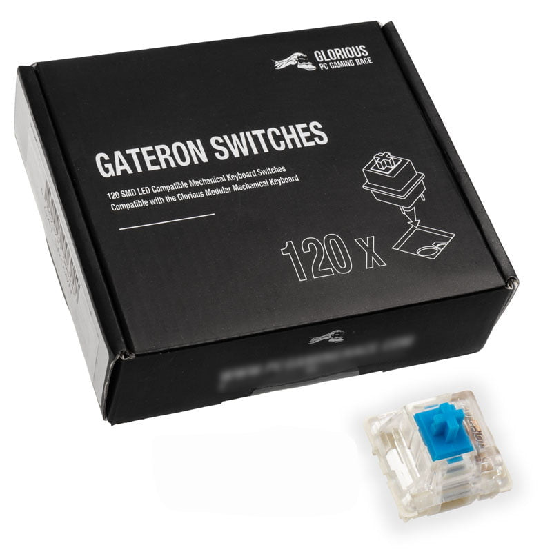 Glorious Gateron Blå Switches (120 stk)