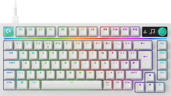 Logitech G316 X 75 gamingtastatur – nordisk, hvid