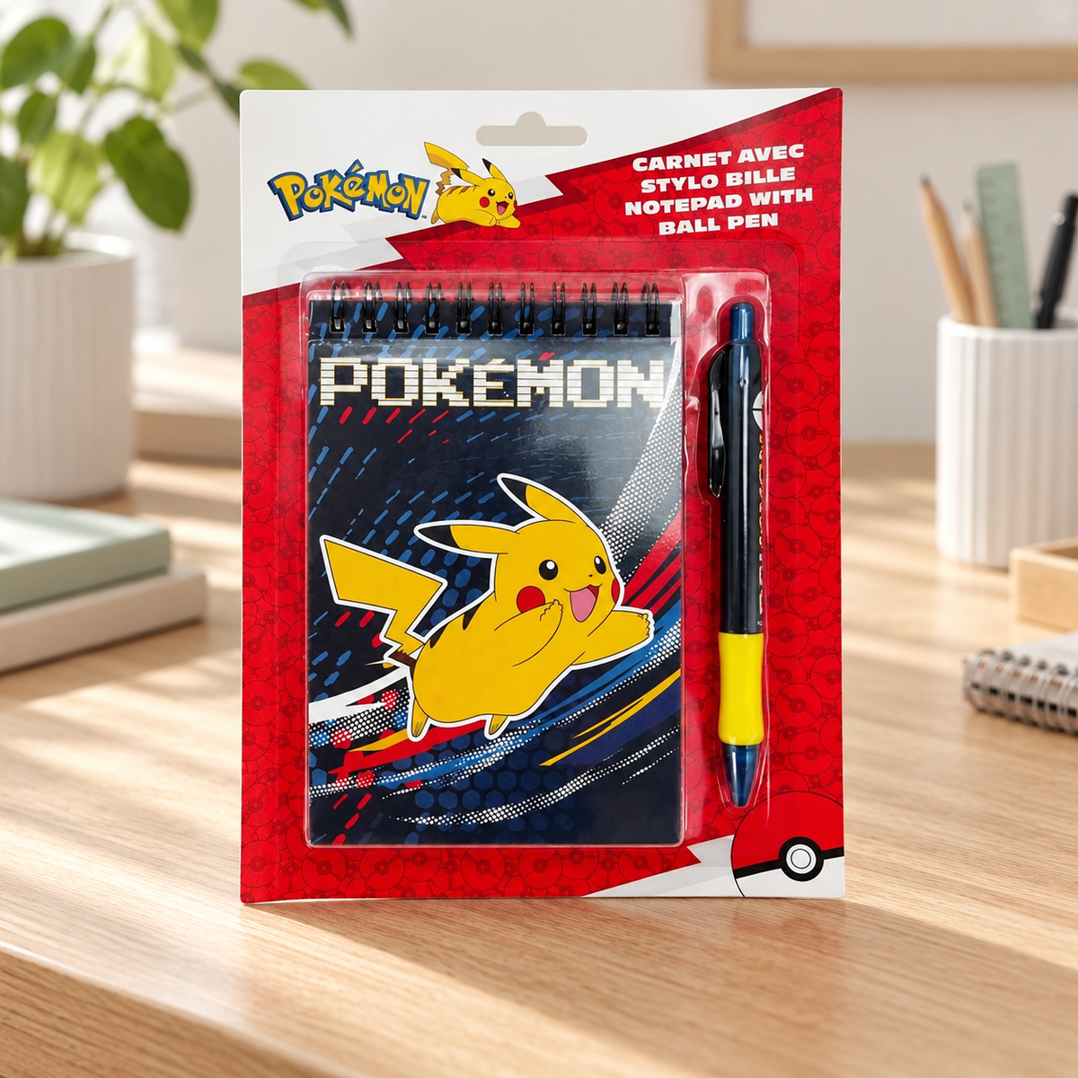Pokémon spiralnotesbog med kuglepen – Pikachu – stemningsbillede