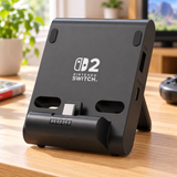 HORI Dual USB PlayStand til Nintendo Switch 2 – mørkegrå – stemningsbillede
