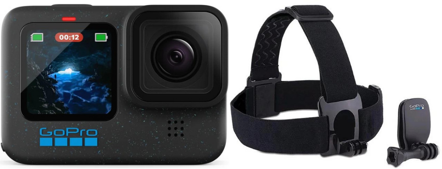 GoPro - HERO12 Black + Head Strap (Bundle) GoPro