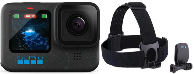 GoPro - HERO12 Black + Head Strap (Bundle) GoPro