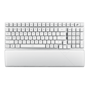 ROG Strix Scope II 96 RX Wireless – hvidt tastatur set forfra