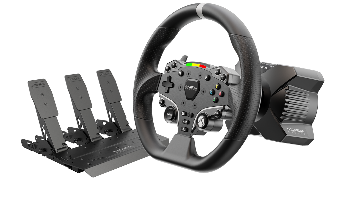 Moza R3 Racing Simulator (R3 Base, ES Wheel, SR-P Lite Two Pedals, table clamp)