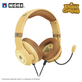 HORI - Gaming Headset - Animal Crossing Brown - Nintendo Switch 2 HORI