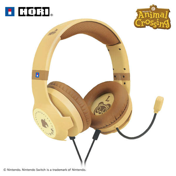 HORI Animal Crossing gamingheadset – Nintendo Switch 2 – brun