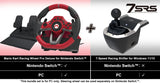 HORI - Mario Kart Racing Wheel Pro Deluxe + 7-Speed Racing Shifter Bundle For PC (Windows 11/10) HORI