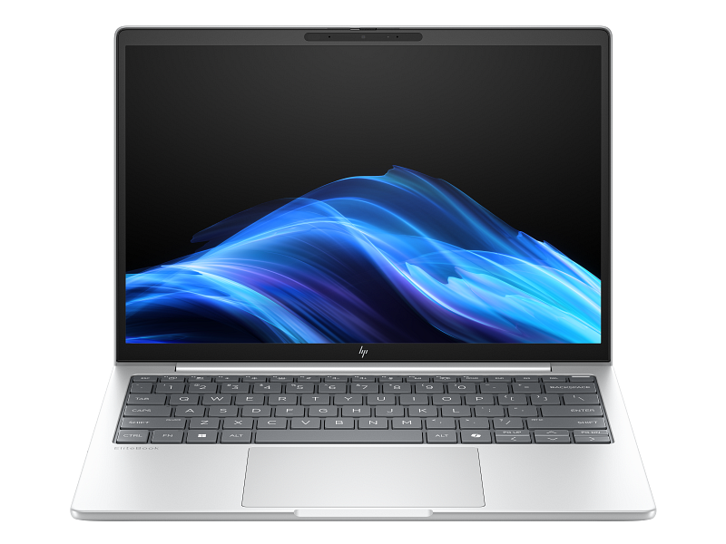 HP EliteBook 8 G1a 13 AD3E2ET i sølv, set forfra