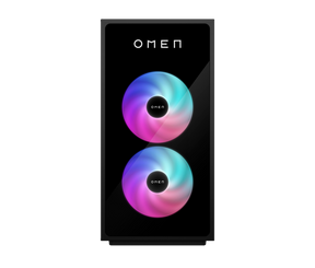 HP OMEN 35L GT16-0065ng – sort gamingcomputer set forfra med to RGB-blæsere