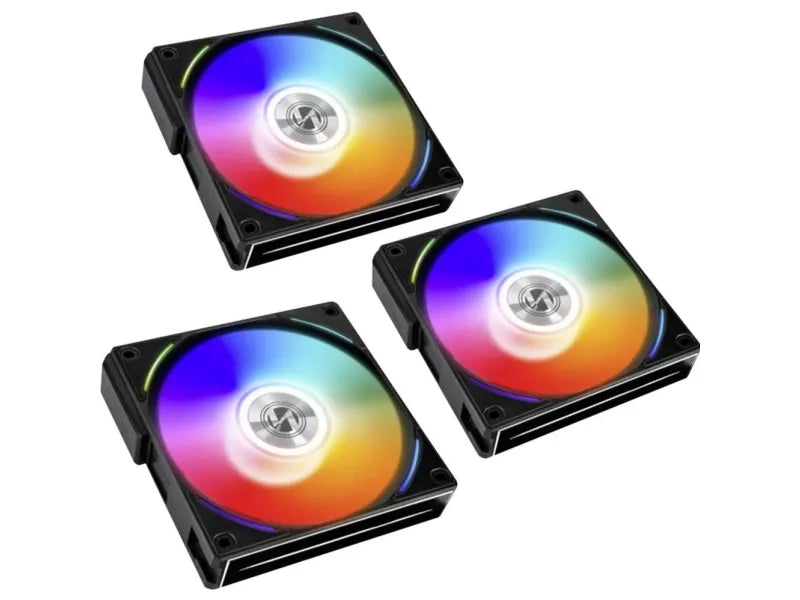 Lian Li UNI FAN AL120 RGB PWM Fläkt - 3 Pack inkl. Styrenhet - 120mm - Svart