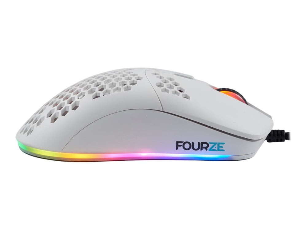 Fourze GM800 Gaming  Mus RGB Hvid