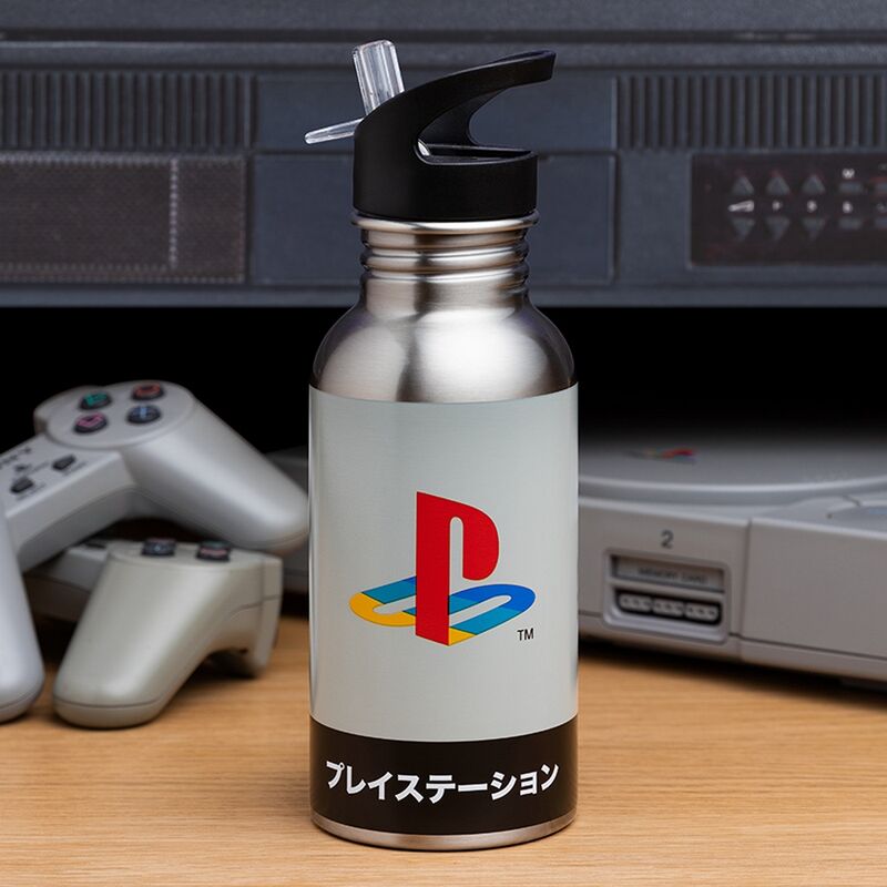 Playstation Heritage Metal Vand Flaske W Straw