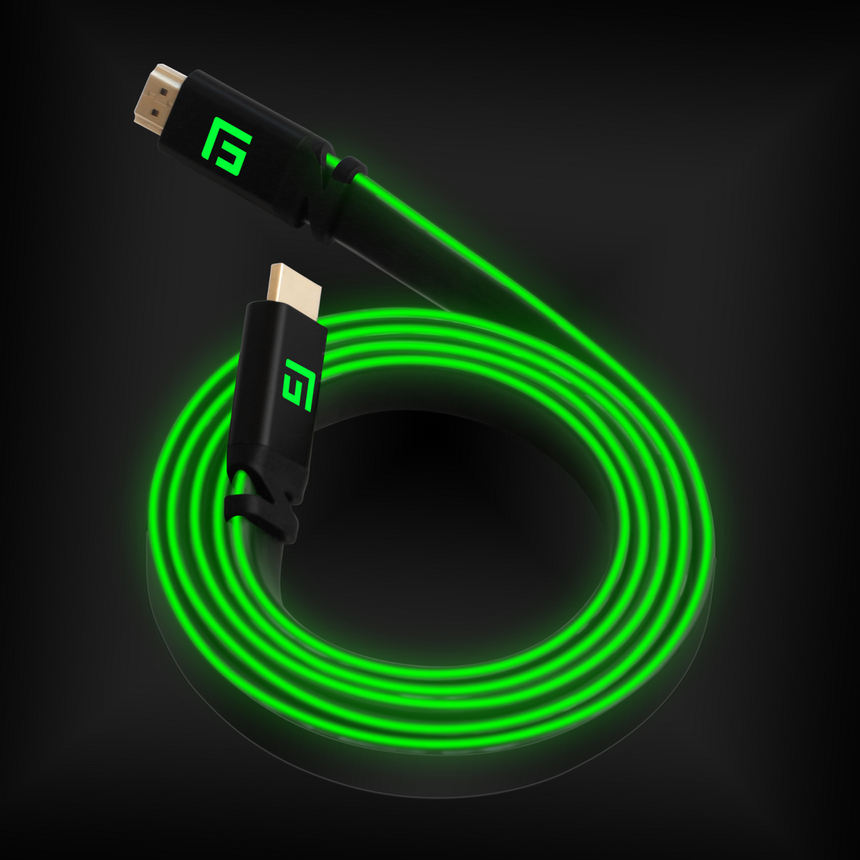 FLOATING GRIP 1,5M HIGH-SPEED LED HDMI CABLE V2.1 - GREEN Floating Grip