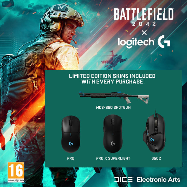 Logitech - G PRO Wireless Gaming Mouse +Battlefield PC SKIN bundle Logitech