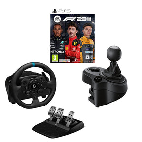 Logitech - G923 Racing Wheel and Pedals for PS5, PS4 and PC - USB + Driving Force Shifter For G923, G29 & G920 with F1 23 For PS5 Logitech