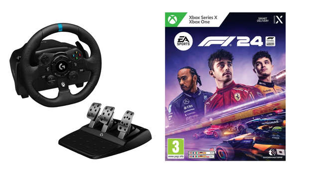 Logitech - G923 Racing Wheel and Pedals for Xbox - Bundle with F1 24 /Xbox Series X Logitech