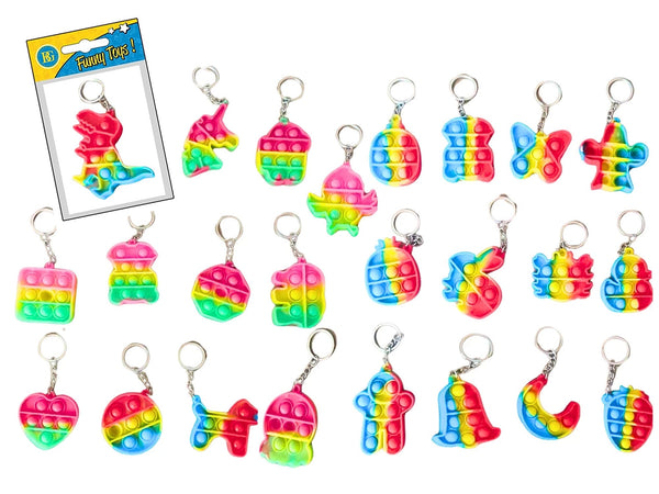 Pop-it Puzzle Game Nøglering 6 x 5 cm – Assorteret