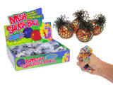 Rainbow Squish Ball i Net 6 cm – Assorteret Geekd