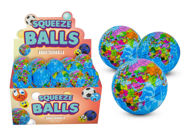 Squeeze Ball Globe 6,3 cm – Jordklode Geekd