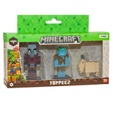 Minecraft - 3D 6 cm Figure 3 pack S2 - Pillager, Drowned og Goat Minecraft