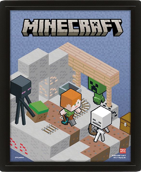 MINECRAFT (SWITCHING TERRAIN) LENTICULAR POSTER FLIP Pyramid International