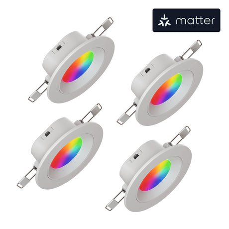 Nanoleaf - Essentials Smart Downlight Matter - 4PK (NF080D02-4W3) Nanoleaf