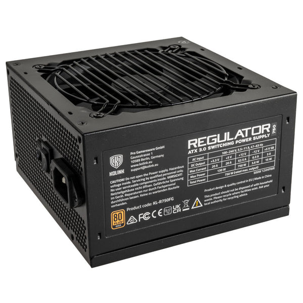 Kolink KL-R750FG nätaggregat. Gen5. Guld - 750W, ATX 3.0, 600W 12VHPWR
