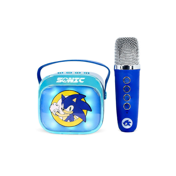 OTL Sonic The Hedgehog karaokehøjttaler med mikrofon og LED-lys