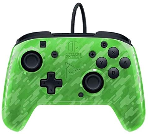 PDP Faceoff Deluxe controller + Audio – Camo Green