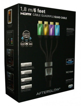 PDP Quad HDMI Cable 6' AfterGlow (Green/Gold/Lilac/Blue) PDP