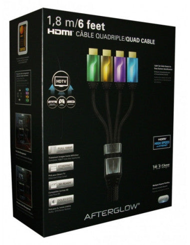 PDP Afterglow HDMI-kabler 6' – 4-pak