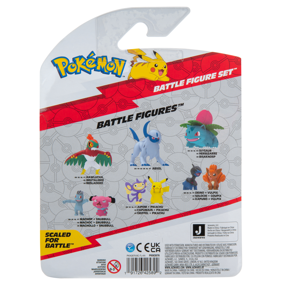 Pokémon - Battle Figure 3-pack - Pikachu,Mudkip,Boltund - (95155-12)