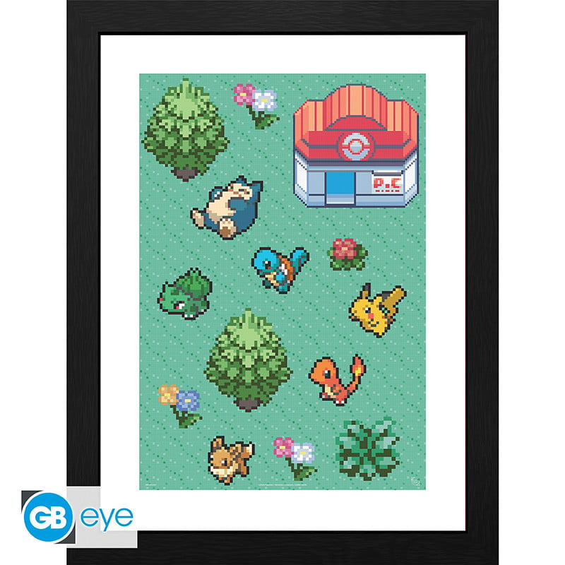 Pokemon - Framed Print - Pixel Art Abysse