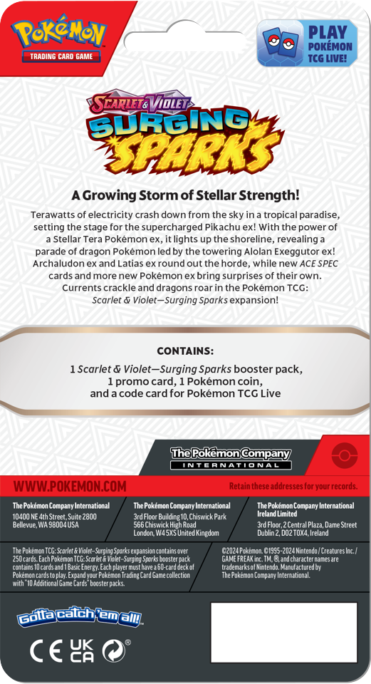 Pokemon - SV8 Surging Sparks Premium Checklane (POK85948)