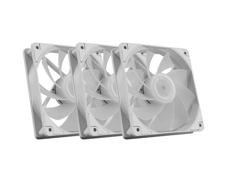 MSI MAG F120 ARGB WHITE-3RW 120 mm kabinetblæser - hvid, 3 stk.