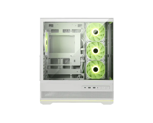 MSI MAG PANO 110R PZ White – hvidt PC-kabinet – hvidt kabinet med tre sideblæsere