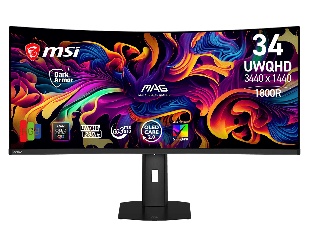 MSI MAG 341CQPDE QD-OLED X28 – buet skærm