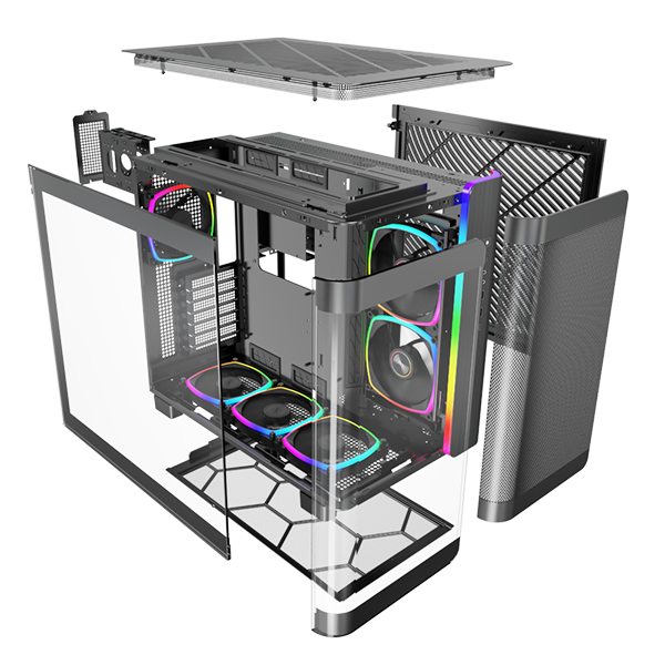 Montech King 95 Pro Sort-  curved glas