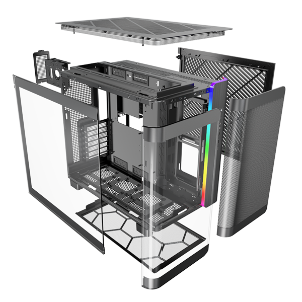 Montech King 95 Sort- curved glas