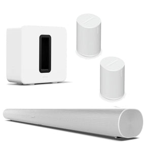 Sonos - 2x Era 100 Sub (Gen 3) & Arc - Bundle - Ultimate Home Audio System - White Sonos