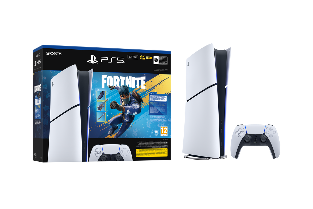 Sony PlayStation 5 console – Fortnite Flowering Chaos Bundle (Digital Edition) – produktbillede