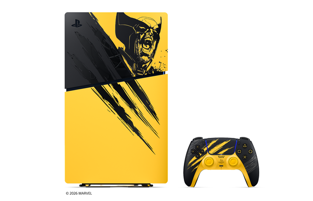 Sony PS5 Digital Edition Marvel’s Wolverine Battle Yellow Limited Edition med matchende DualSense-controller
