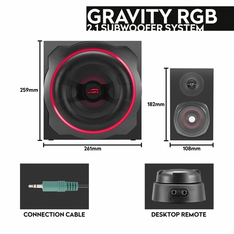 Speedlink - Gravity RGB 2.1 – Geekd System Speaker