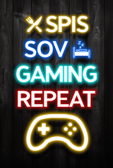 "Spis, Sov, Gaming, Repeat" Plakat Geekd