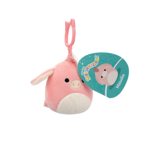 Squishmallows - 9 cm P22 Clip On  - Maudie Pink Donkey Squishmallows