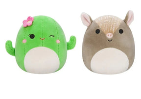 Flip-A-Mallows Cactus og Armadillo – to sider af én vendbar bamse, 13 cm